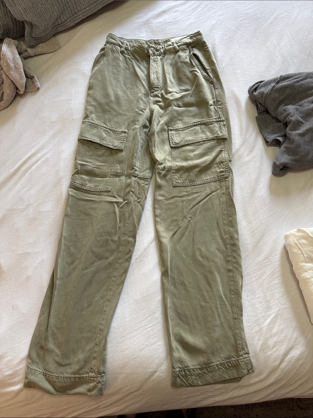 Ag Adriano Goldschmied Olive Green Cargo Pants